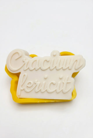 Matriță „Crăciun Fericit” – Decorațiuni Handmade de Sărbători