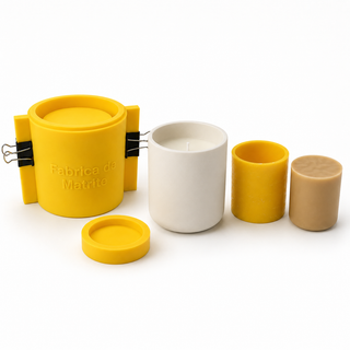 Pachet matrițe silicon pentru recipient lumânări cu capac și refill – 180–200 ml