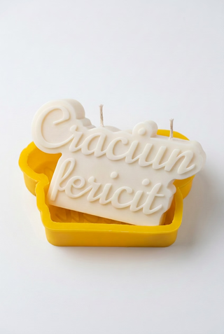 Matriță „Crăciun Fericit” – Decorațiuni Handmade de Sărbători