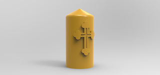 🆕 12 cm Silicone Candle Mold with Cross - Ideal for Easter Vigil