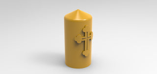 🆕 12 cm Silicone Candle Mold with Cross - Ideal for Easter Vigil
