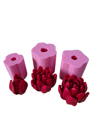 Set complet 3 Matrițe Silicon Lalele - Model mare