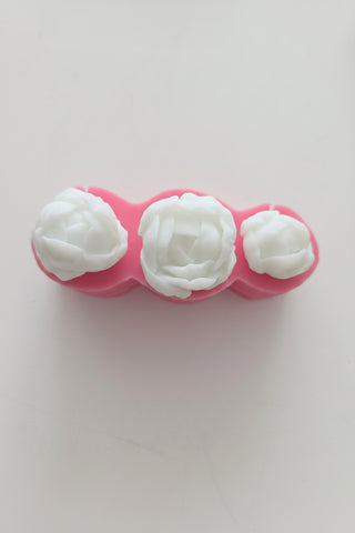 Matriță silicon Bujori – set 3 dimensiuni
