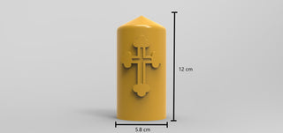 🆕 12 cm Silicone Candle Mold with Cross - Ideal for Easter Vigil