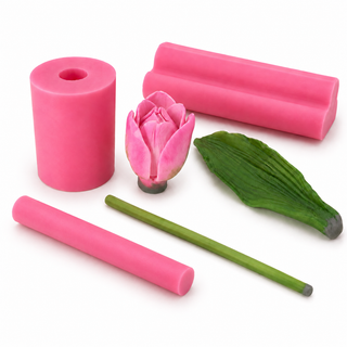 Lalea completă – Set 3 matrițe silicon | Floare, tulpină și frunză